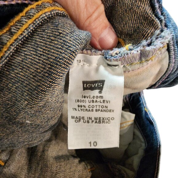 Levis Womens Nouveau Low Straight Cuffed Jeans Size 10 - Picture 4 of 4